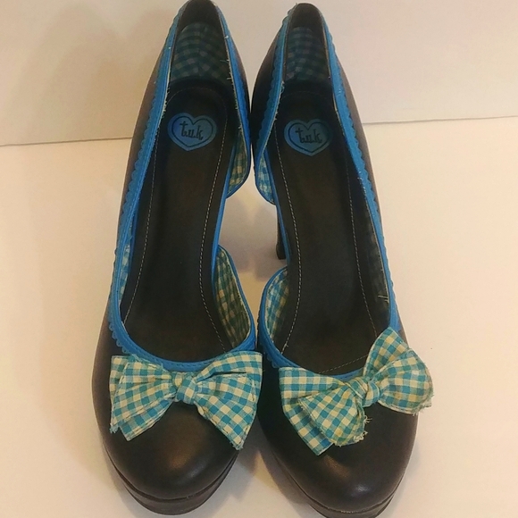 Tuk Ladies 4"Heels W Polka Dots N Bow - Picture 3 of 17
